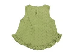 Lil Atelier sage top broderie anglaise